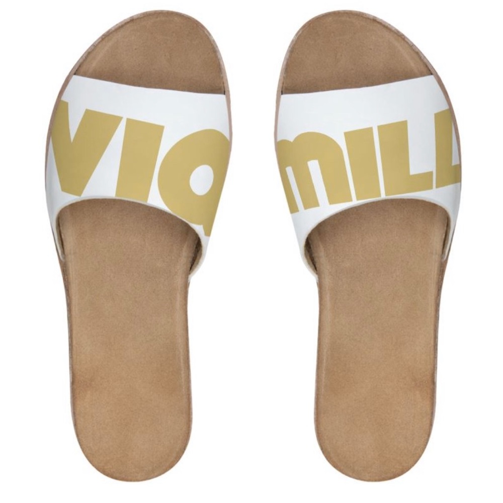 Signature Viamill Leather Slides